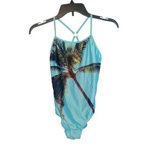 Joe Boxer Girls Palm Tree One Piece Swimsuit (NWOT) Size: 14